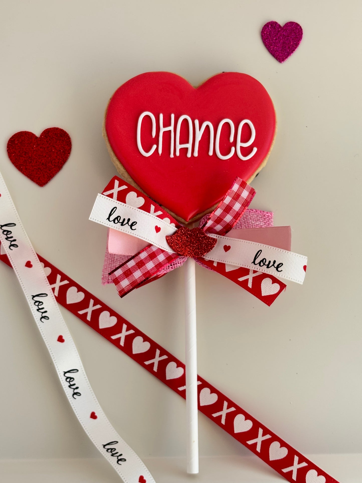 Personalized heart lollipop