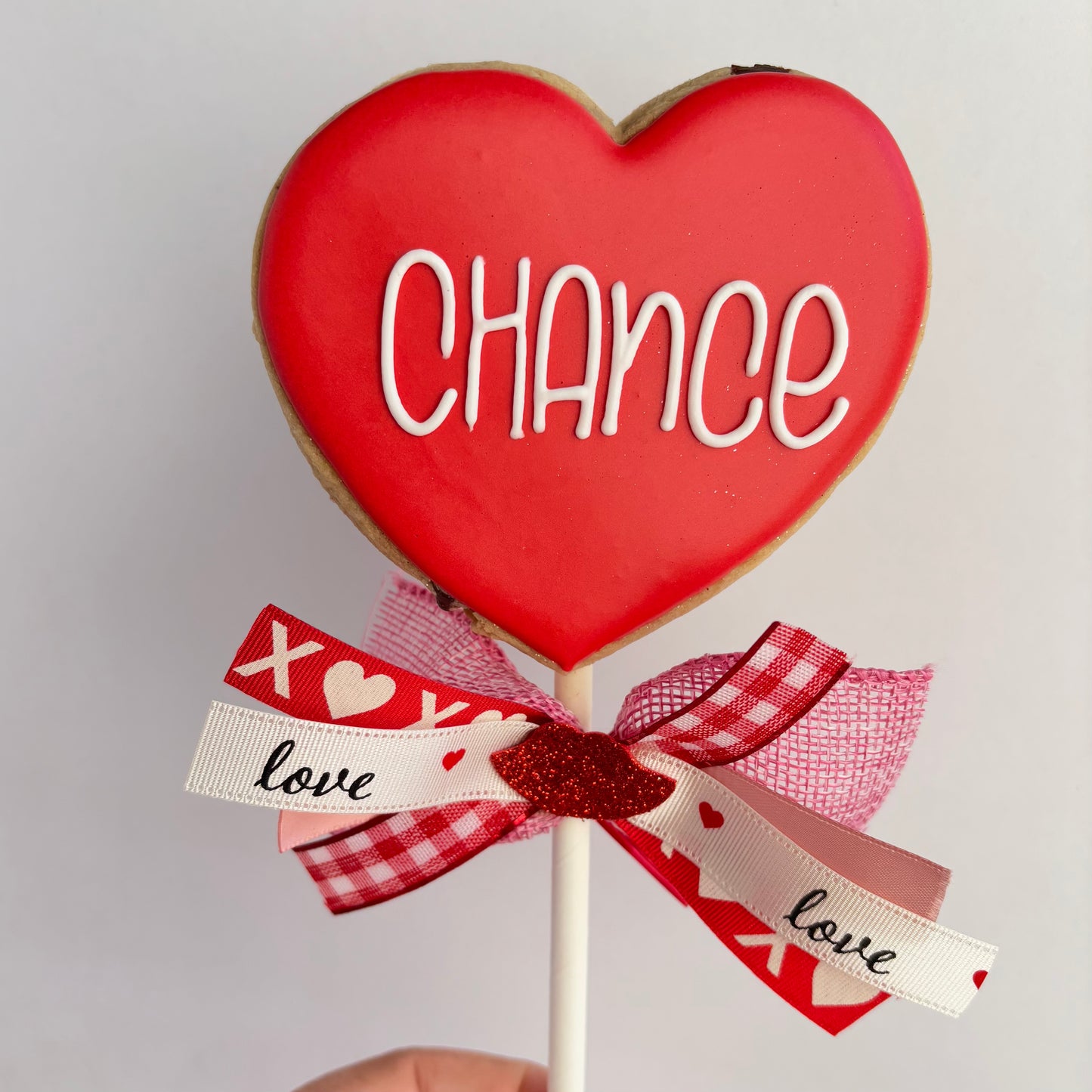 Personalized heart lollipop