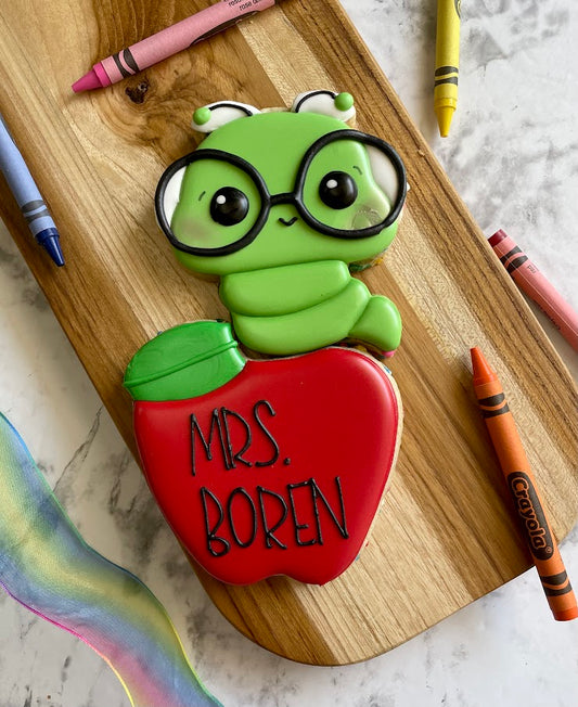 Nerd Worm with Apple