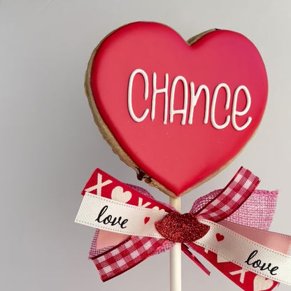 Personalized heart lollipop